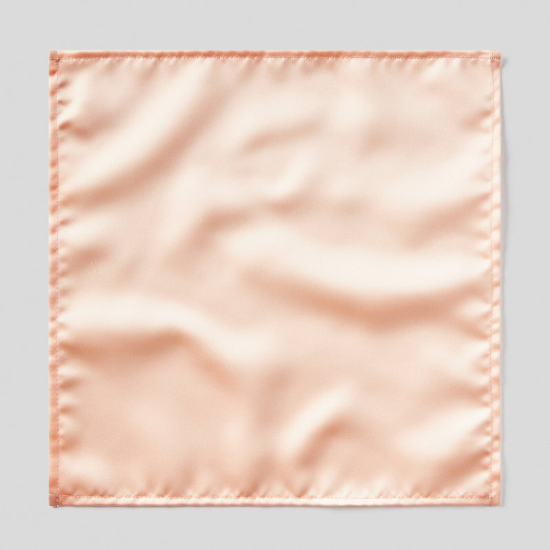 Folkespeare Peach Satin Pocket Square