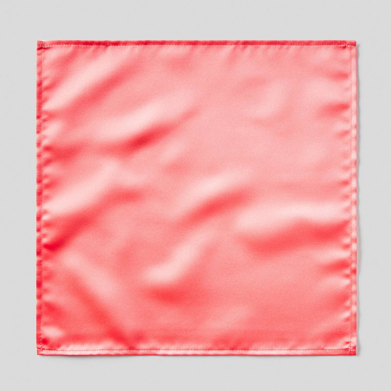 FBA Coral Satin Pocket Square