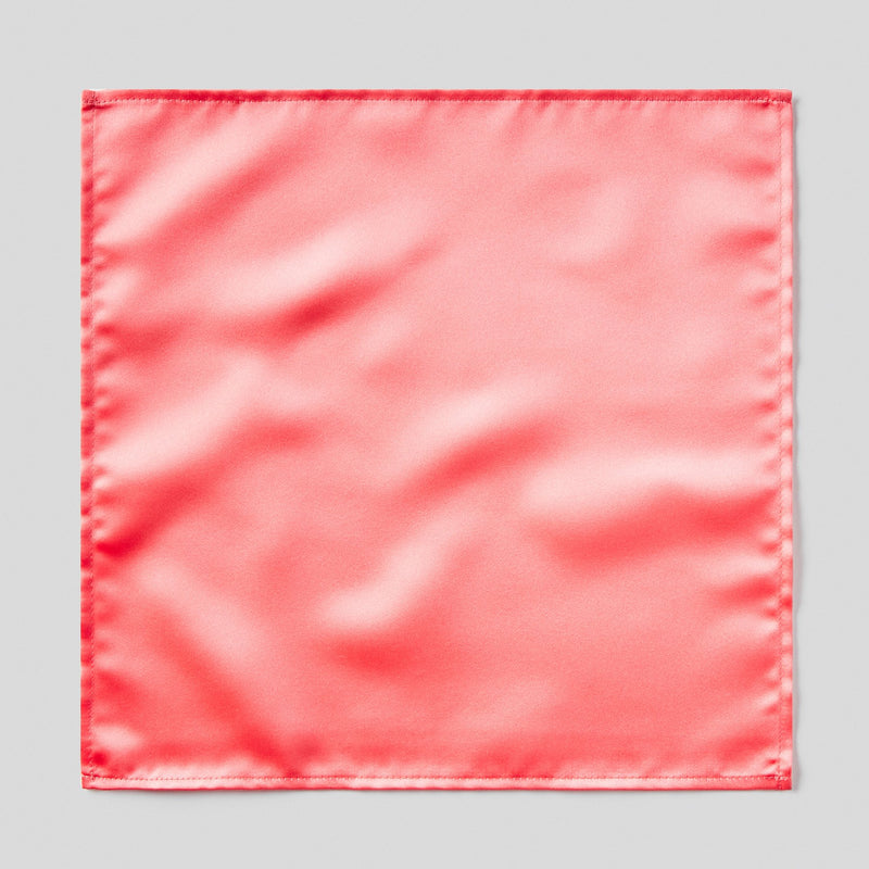 Folkespeare Coral Satin Pocket Square