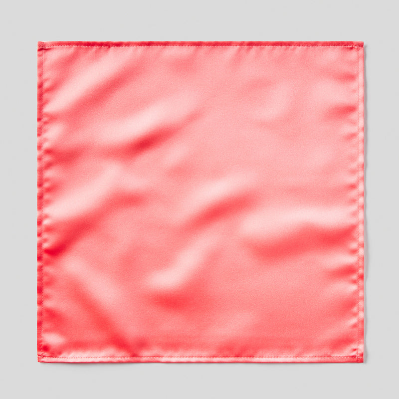 Folkespeare Coral Satin Pocket Square