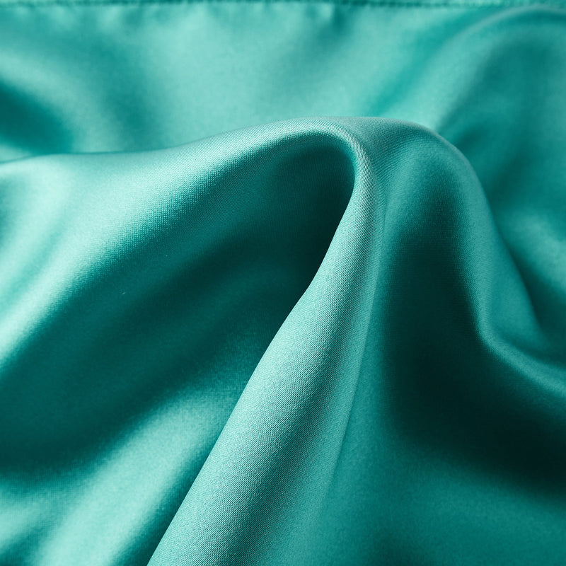 Folkespeare Teal Satin Pocket Square Fabric