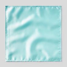 Load image into Gallery viewer, Folkespeare Aqua Satin Pocket Square

