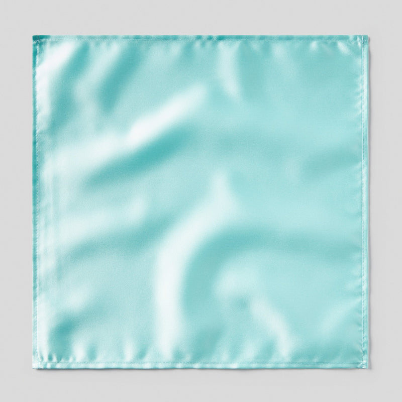 Folkespeare Aqua Satin Pocket Square