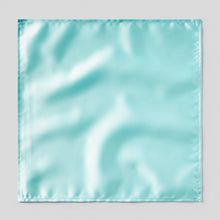 Load image into Gallery viewer, Folkespeare Aqua Satin Pocket Square
