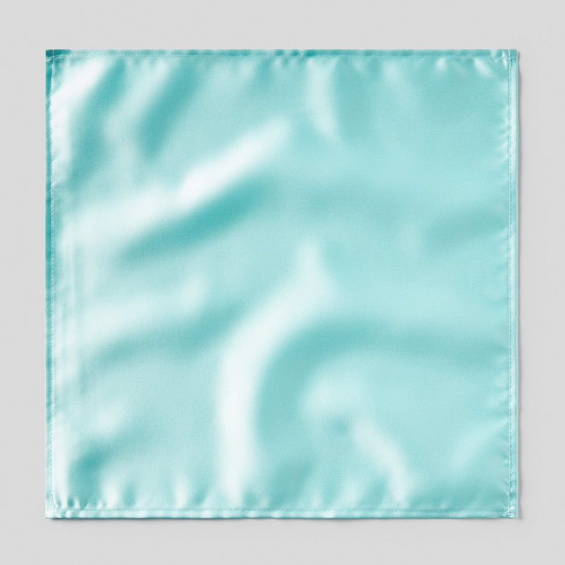 FBA Aqua Satin Pocket Square