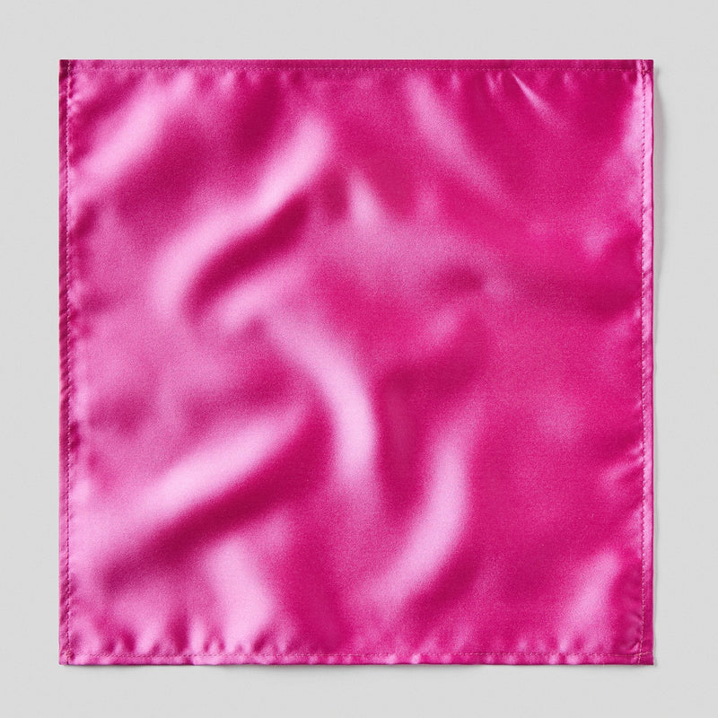 FBA Fuchsia Satin Pocket Square