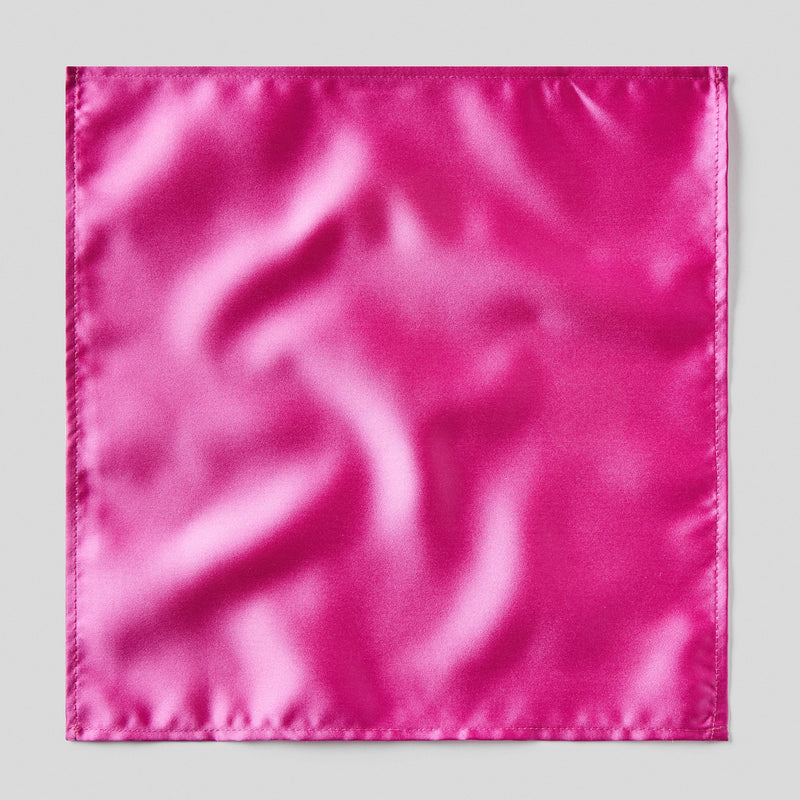 Folkespeare Fuchsia Lack Satin Pocket Square