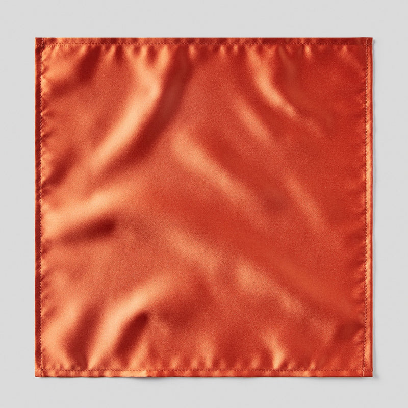 Folkespeare Rust Satin Pocket Square