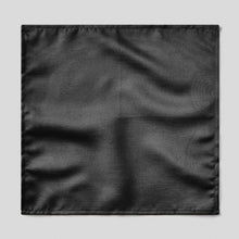 Load image into Gallery viewer, Folkespeare Black Slub Pocket Square
