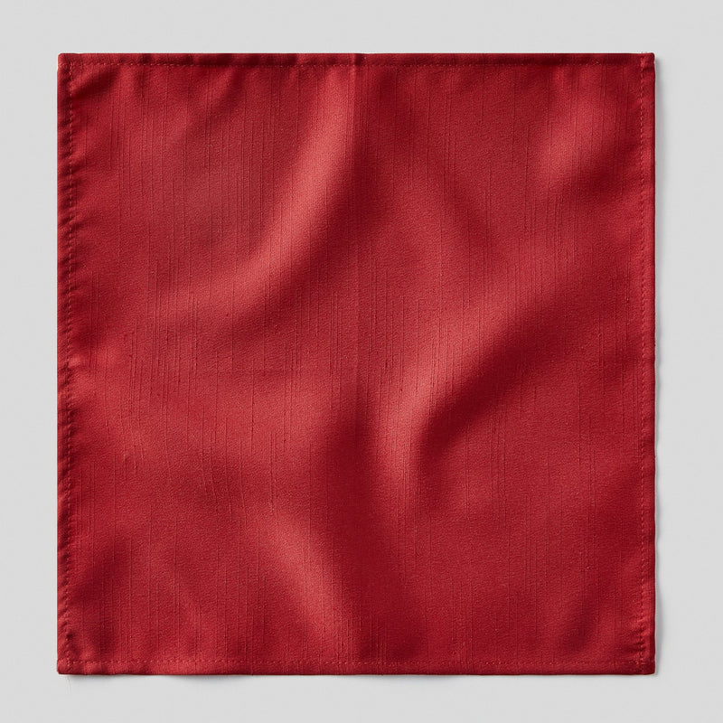 Folkespeare Red Slub Pocket Square