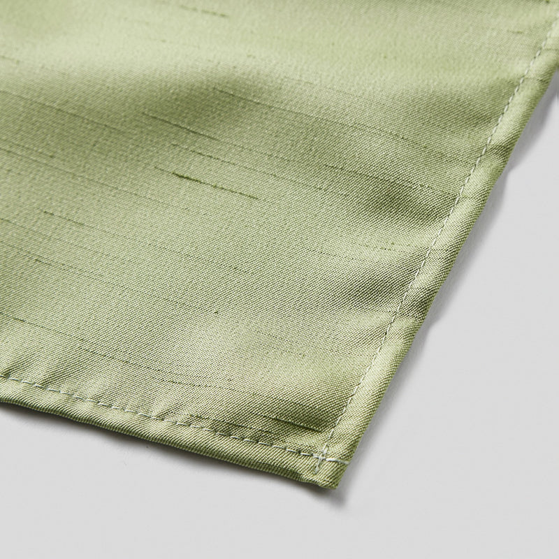 Folkespeare Sage Slub Pocket Square finishing