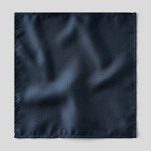 Load image into Gallery viewer, Folkespeare Navy Slub Pocket Square
