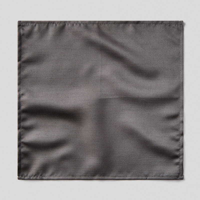 Folkespeare Charcoal Slub Pocket Square