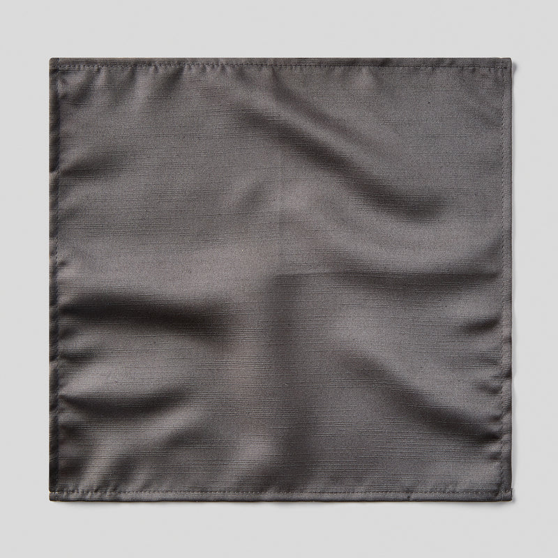 Folkespeare Charcoal Slub Pocket Square