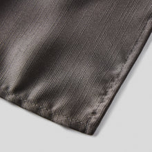 Load image into Gallery viewer, Folkespeare Charcoal Slub Pocket Square finishing
