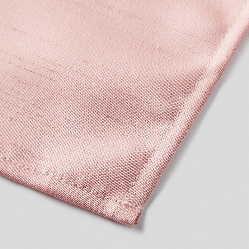 Folkespeare Blush Slub Pocket Square finishing