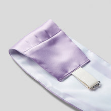 Load image into Gallery viewer, Folkespeare Lilac Satin Cummerbund and Bow Tie Set Fabric and Fastening

