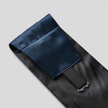Load image into Gallery viewer, Navy Satin Cummerbund Fabric
