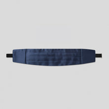 Load image into Gallery viewer, French Navy Satin Cummerbund
