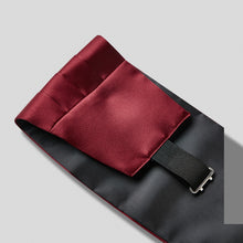 Load image into Gallery viewer, Burgundy Satin Cummerbund Fabric
