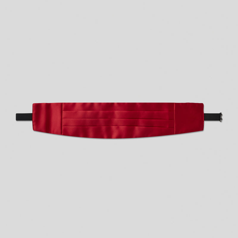 Wine Satin Cummerbund