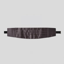 Load image into Gallery viewer, Dark Grey Satin Cummerbund
