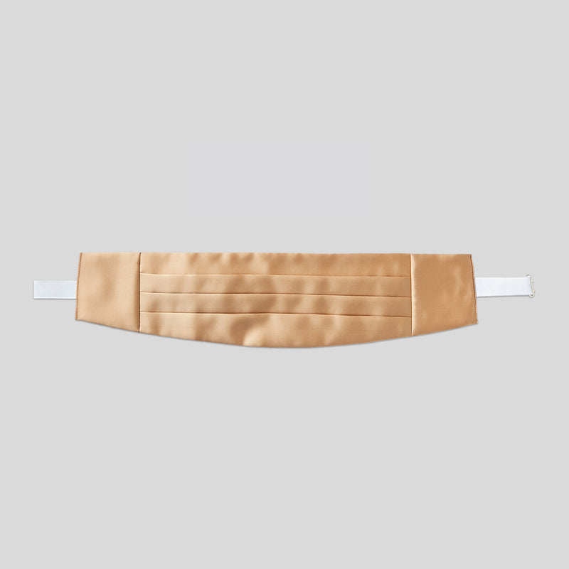 Beige Satin Cummerbund