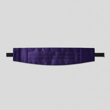 Load image into Gallery viewer, Purple Satin Cummerbund
