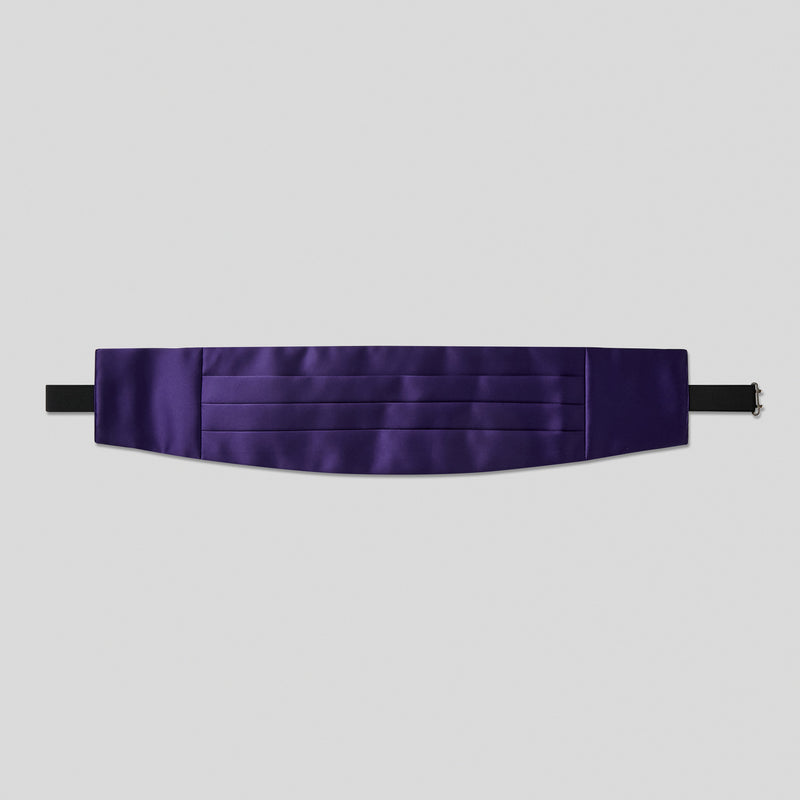 Purple Satin Cummerbund