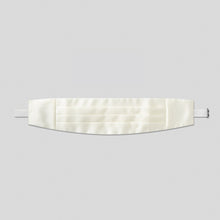 Load image into Gallery viewer, Ivory Satin Cummerbund
