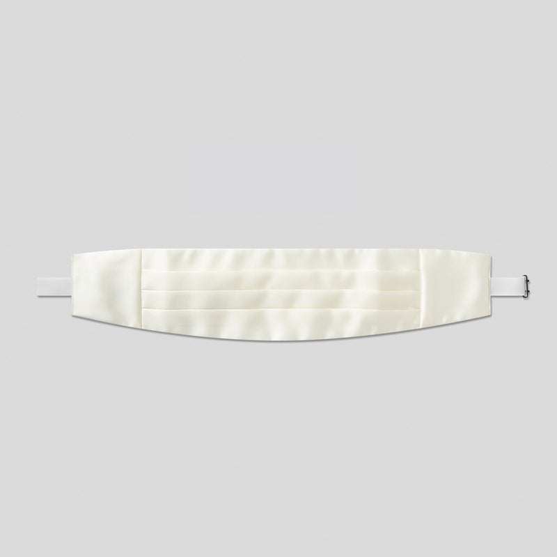 Ivory Satin Cummerbund