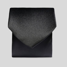 Load image into Gallery viewer, Folkespeare Black Satin Clip On Tie

