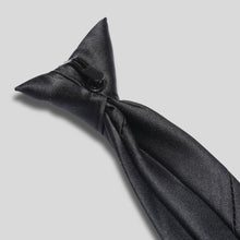 Load image into Gallery viewer, Folkespeare Black Satin Clip On Tie Clip
