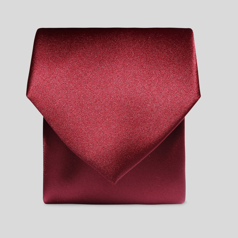 Folkespeare Burgundy Satin Clip On Tie