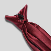 Load image into Gallery viewer, Folkespeare Burgundy Satin Clip On Tie Clip
