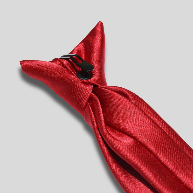 Folkespeare Wine Satin Clip On Tie Clip