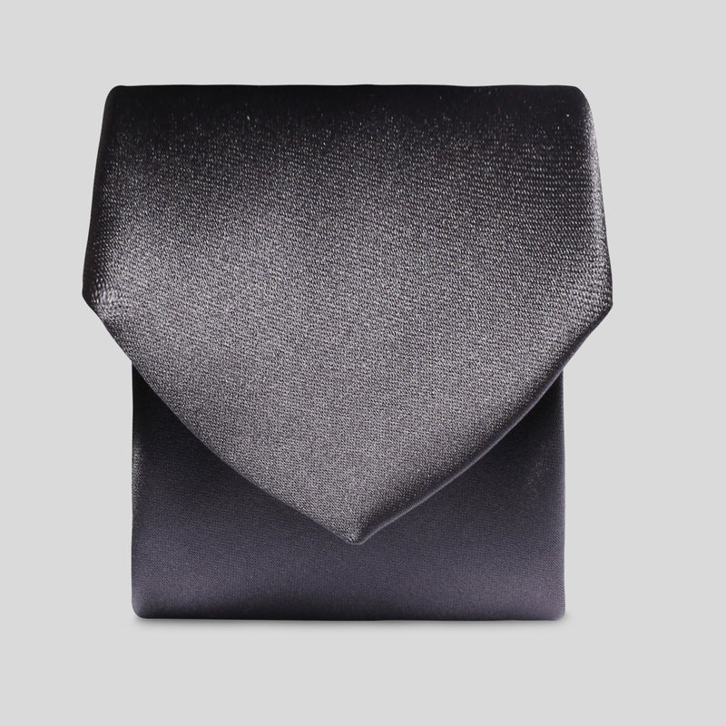 Folkespeare Dark Grey Satin Clip On Tie