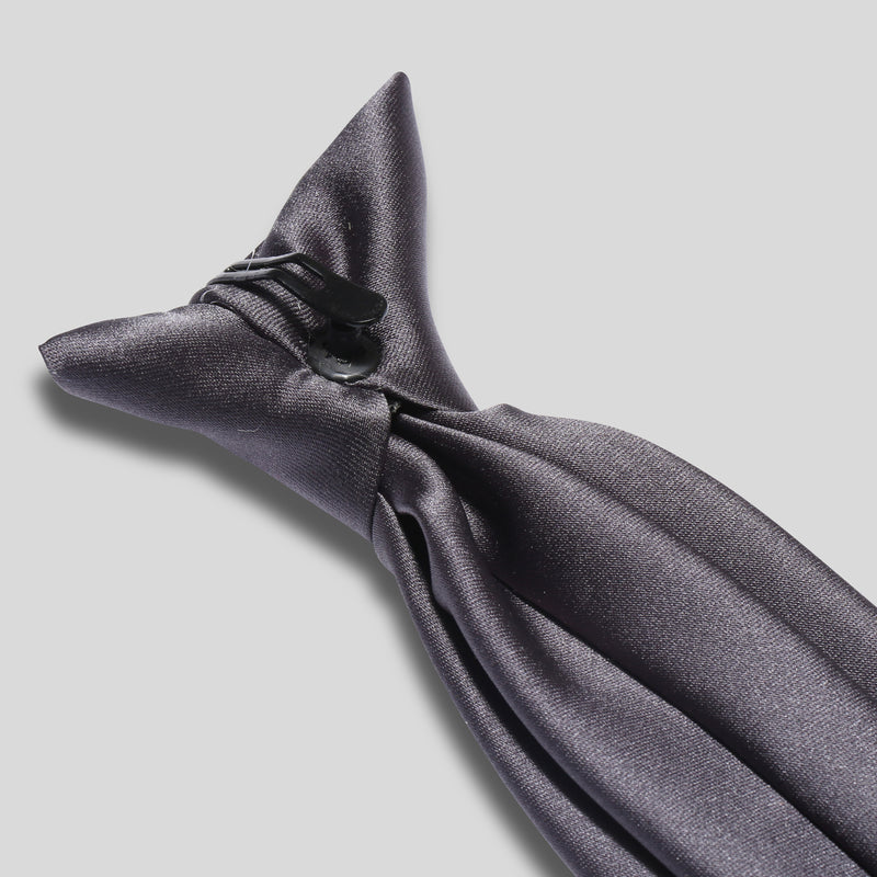 Folkespeare Dark Grey Satin Clip On Tie Clip