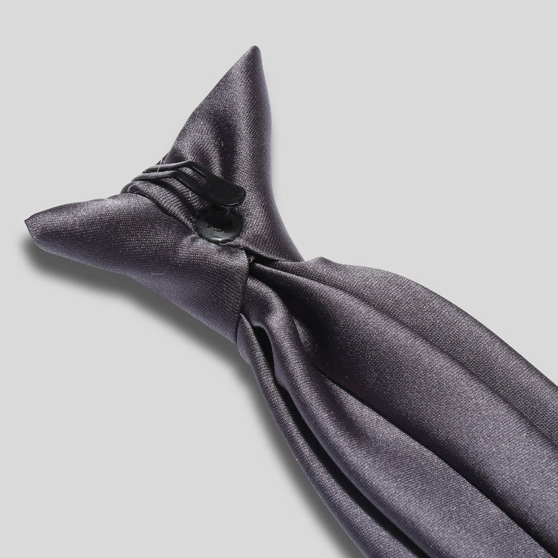 Folkespeare Dark Grey Satin Clip On Tie Clip