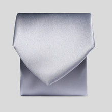 Load image into Gallery viewer, Folkespeare Silver Grey Satin Clip On Tie
