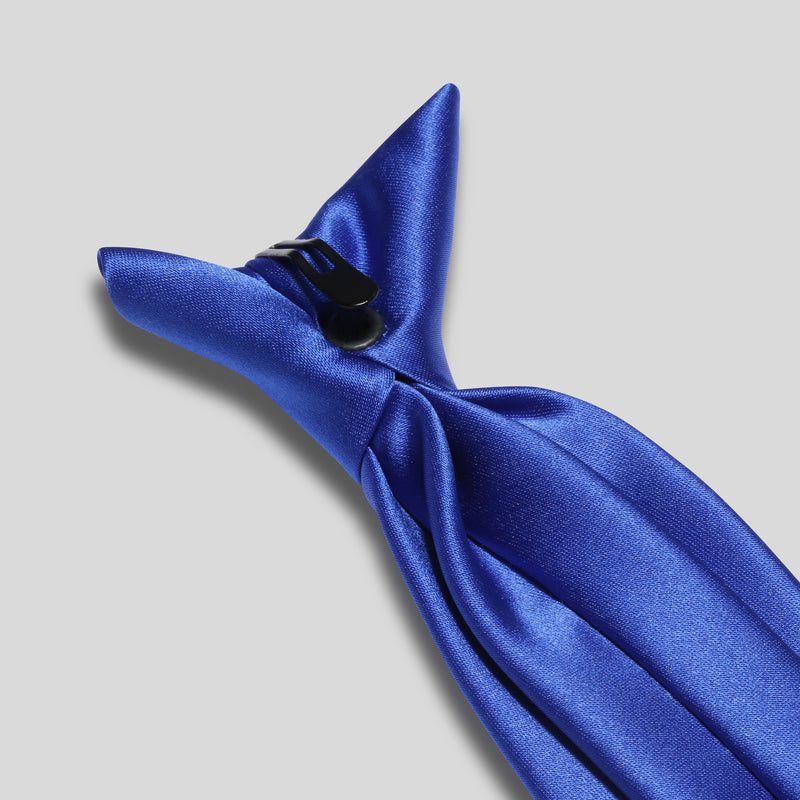 Folkespeare Royal Blue Satin Clip On Tie Clip