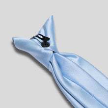 Load image into Gallery viewer, Folkespeare Light Blue Satin Clip On Tie Clip
