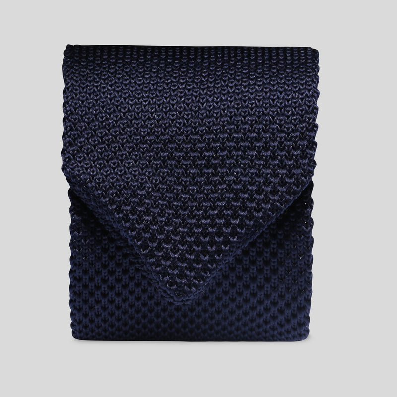 Folkespeare Navy Knitted Slim Tie