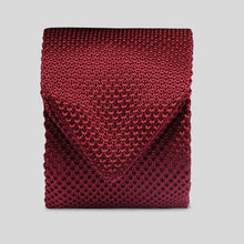 Load image into Gallery viewer, Folkespeare Burgundy Knitted Slim Tie
