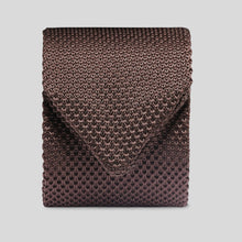 Load image into Gallery viewer, Folkespeare Brown Knitted Slim Tie
