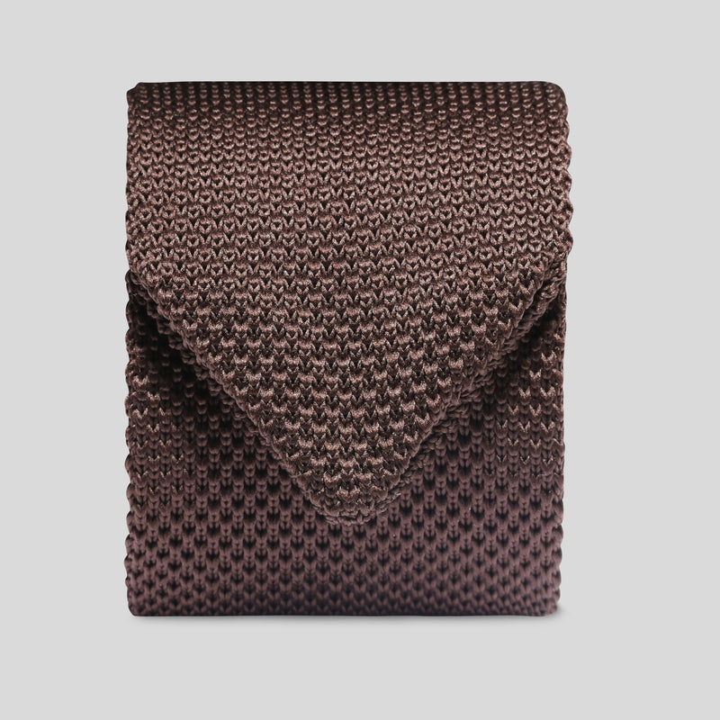 Folkespeare Brown Knitted Slim Tie