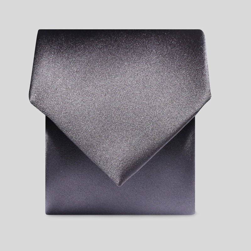Folkespeare Dark Grey Satin Tie