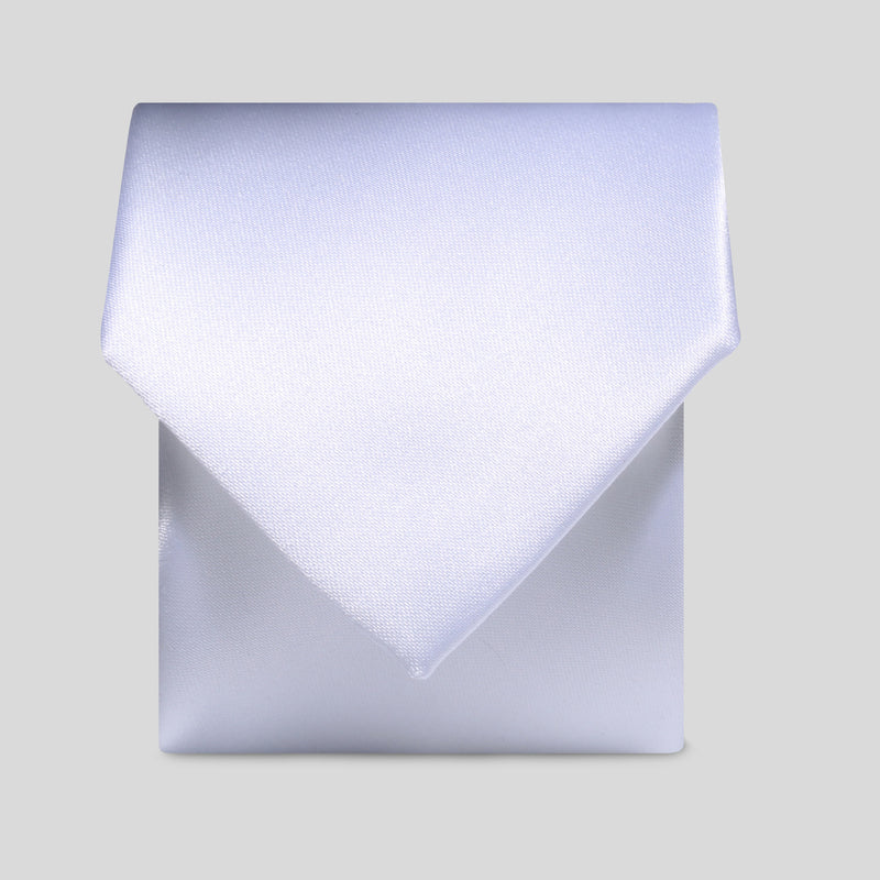Folkespeare White Satin Classic Tie