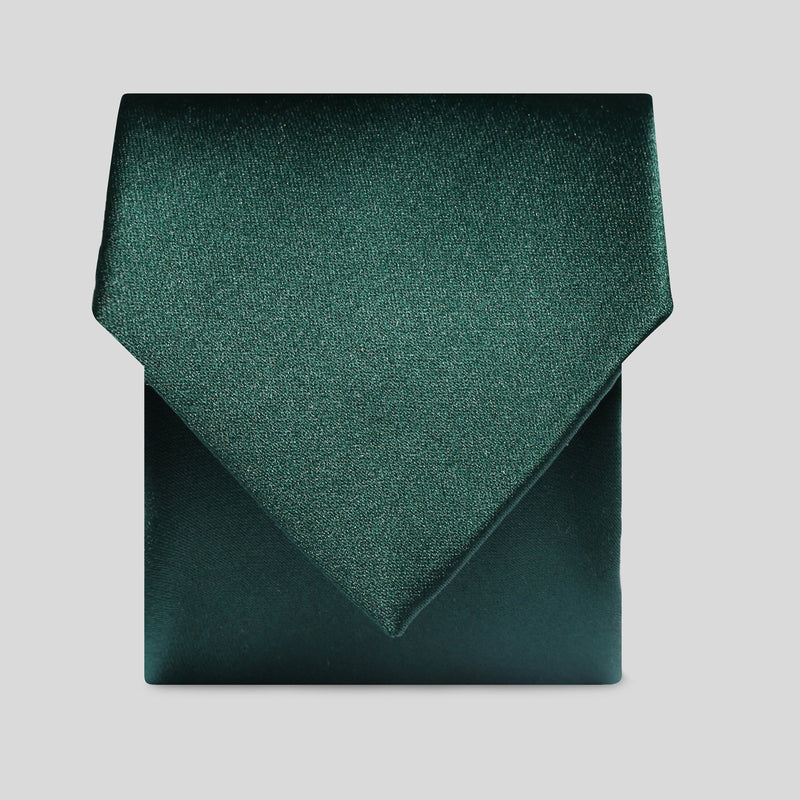 Folkespeare Bottle Green Satin Tie