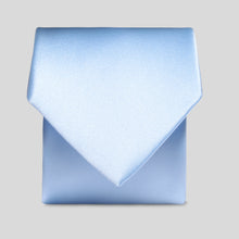 Load image into Gallery viewer, Folkespeare Light Blue Satin Classic Tie
